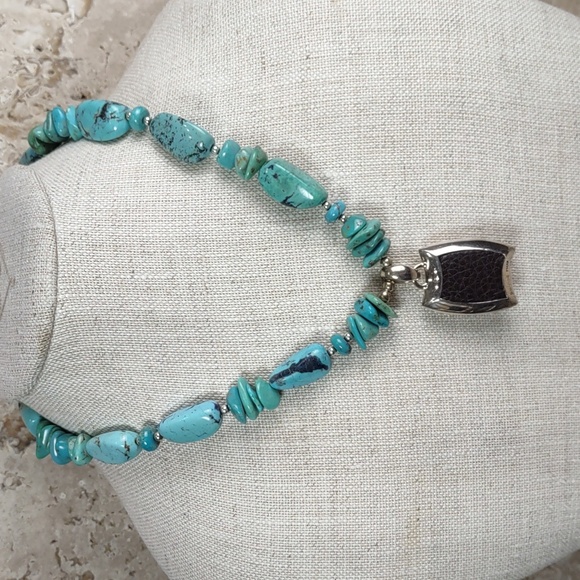 Barse Turquoise/Sterling Silver Necklace - Picture 3 of 11